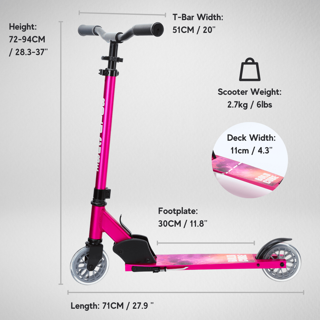 BOLDCUBE Sapphire - Deluxe 2 Wheel Scooter