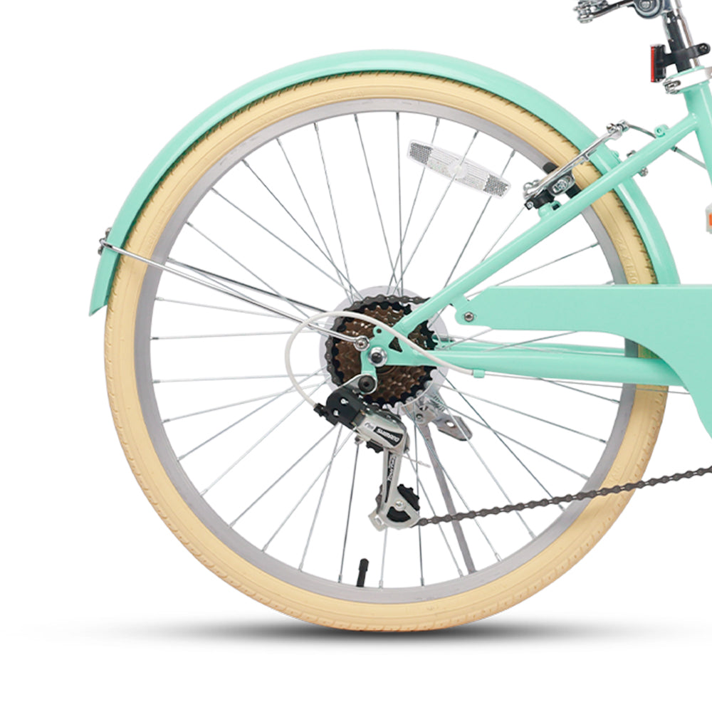 Glerc 24 Inch Beach Cruiser Hybrid Kids Bike - Missy