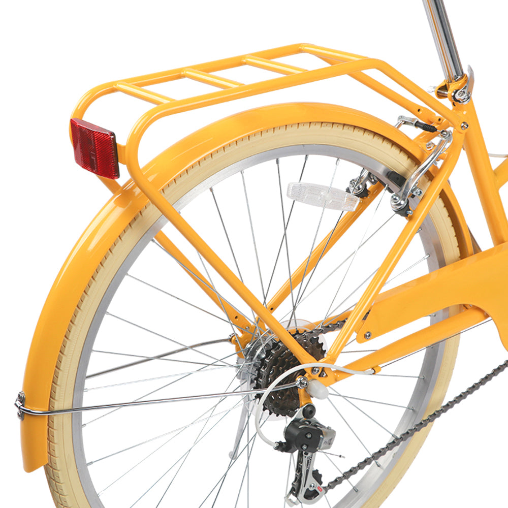 Glerc 20 Inch Beach Cruiser Hybrid Kids Bike with Rear Rack - Missy