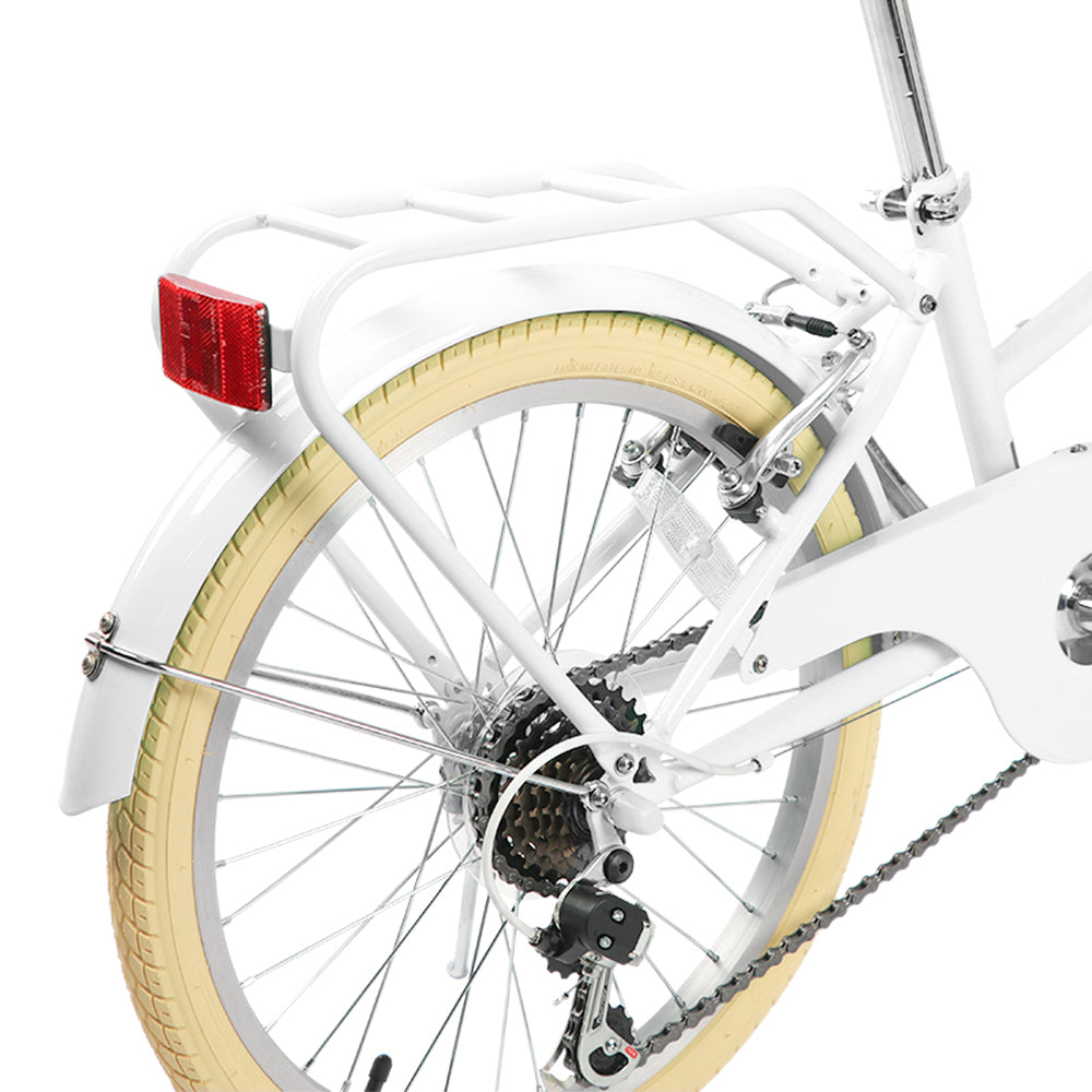 Glerc 20 Inch Beach Cruiser Hybrid Kids Bike with Rear Rack - Missy