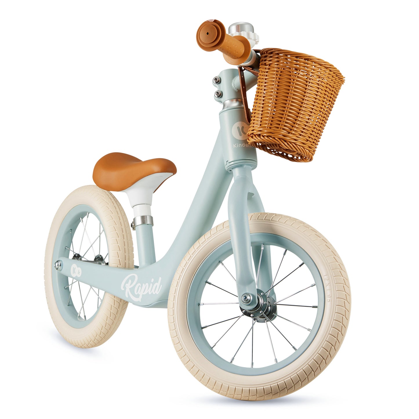 Kinderkraft Rapid Balance Bike with Basket - Blue Breeze