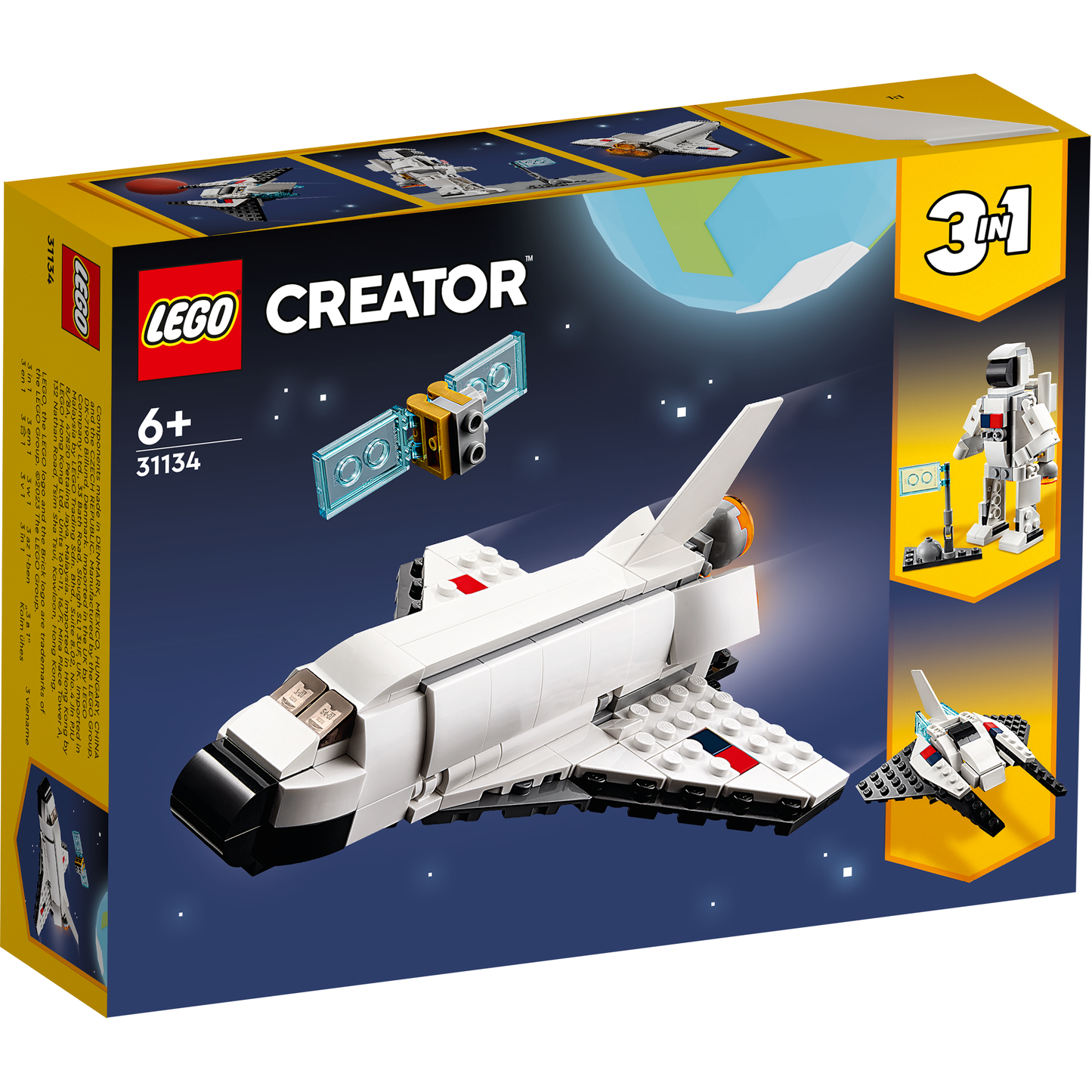 Lego Creator 3 in 1 31134 Space Shuttle Playset for Ages 6 and Up