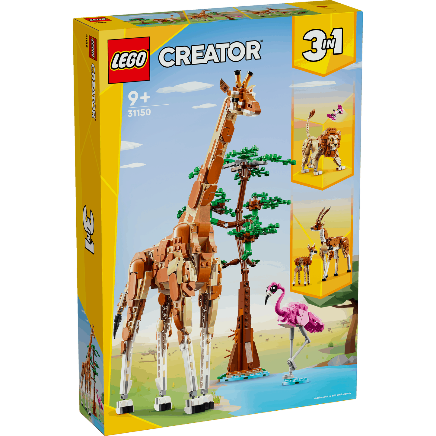 Lego Creator 3 in 1 31150 Wild Safari Animals Playset for Ages 9 & Up