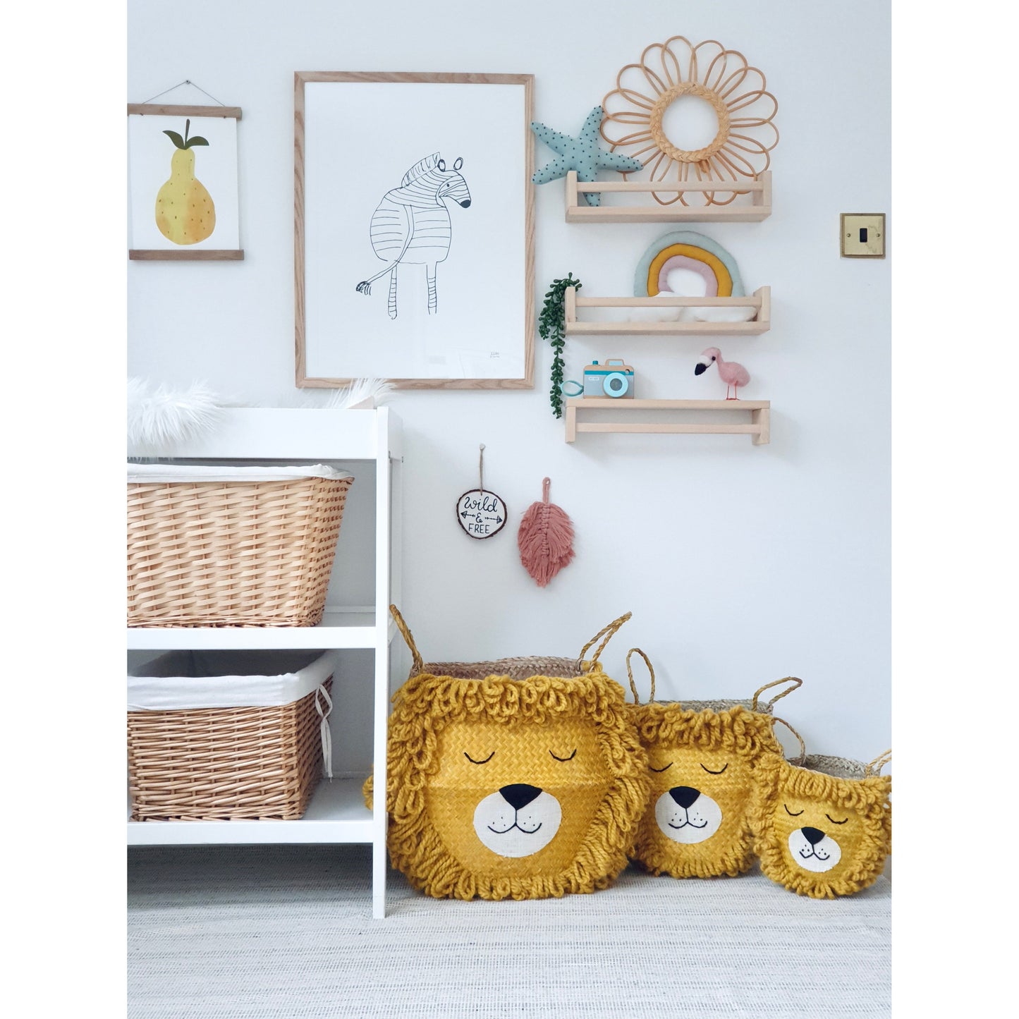 Yellow Lion Basket - Small