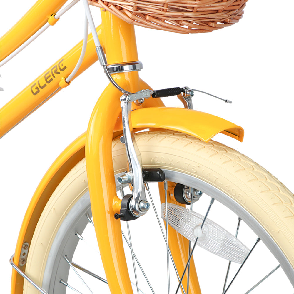 Glerc 24 Inch Beach Cruiser Hybrid Kids Bike (with Rear Rack) - Missy