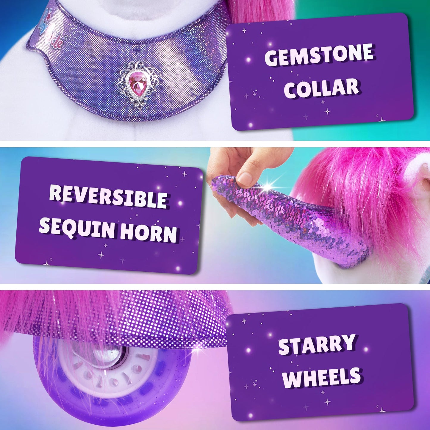 Model Y Pink Unicorn Rideable Toy for Age 3-4