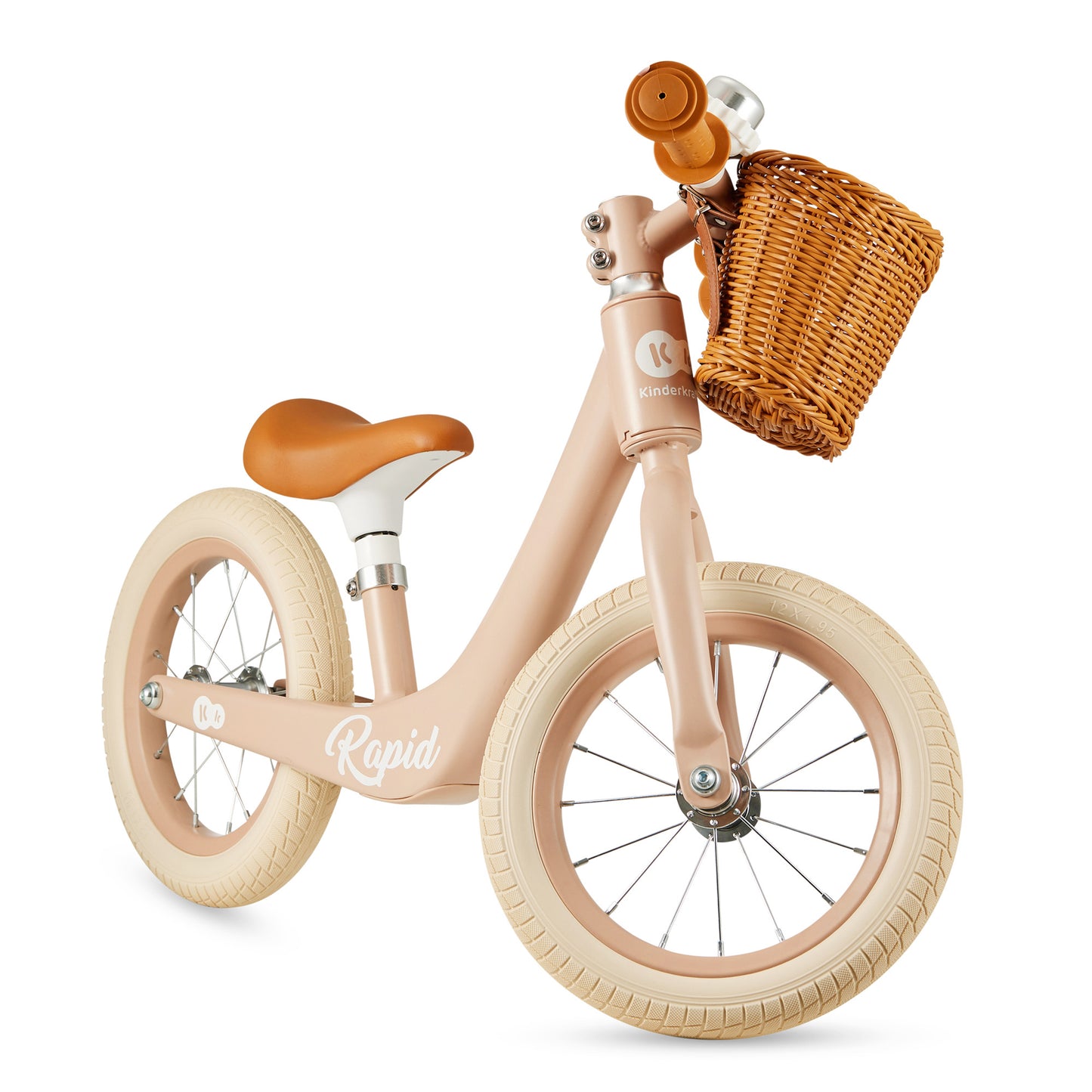 Kinderkraft Rapid Balance Bike with Basket - Pink