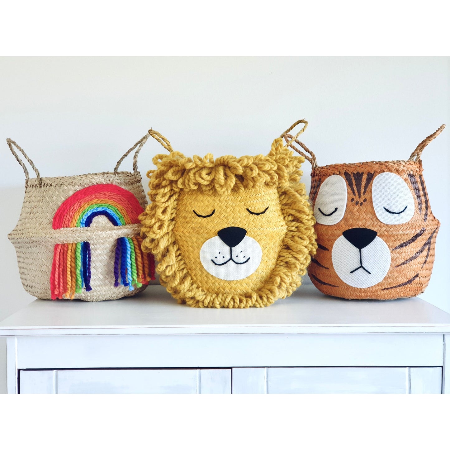 Yellow Lion Basket - Large