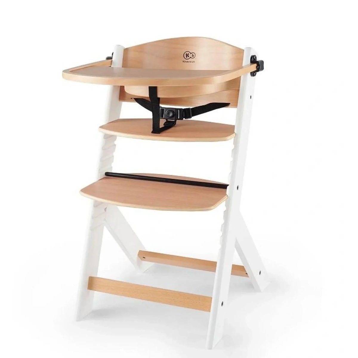 Kinderkraft Enock Wooden Highchair - Wooden White