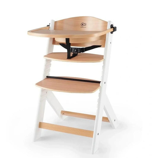 Kinderkraft Enock Wooden Highchair - Wooden White