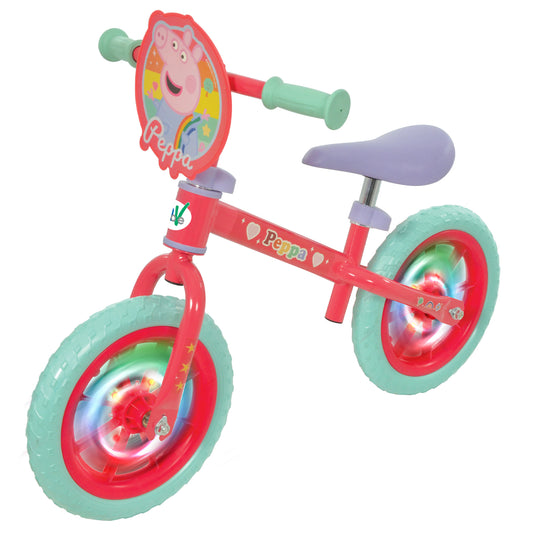 MV Peppa Pig 12" Balance Bike with Light Up Wheels