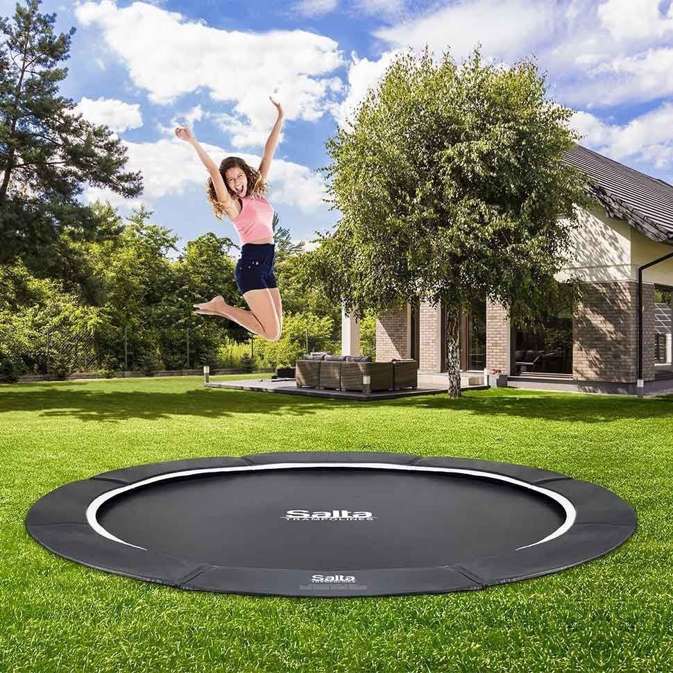 12ft Salta Royal Baseground Black Round Trampoline