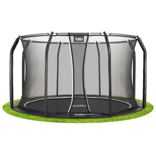 13ft Salta Black Royal Baseground Round Trampoline with Enclosure
