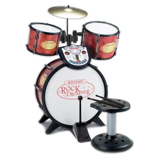 Bontempi Drum Set 4 pcs with Electronic Rhythm Tutor & Stool