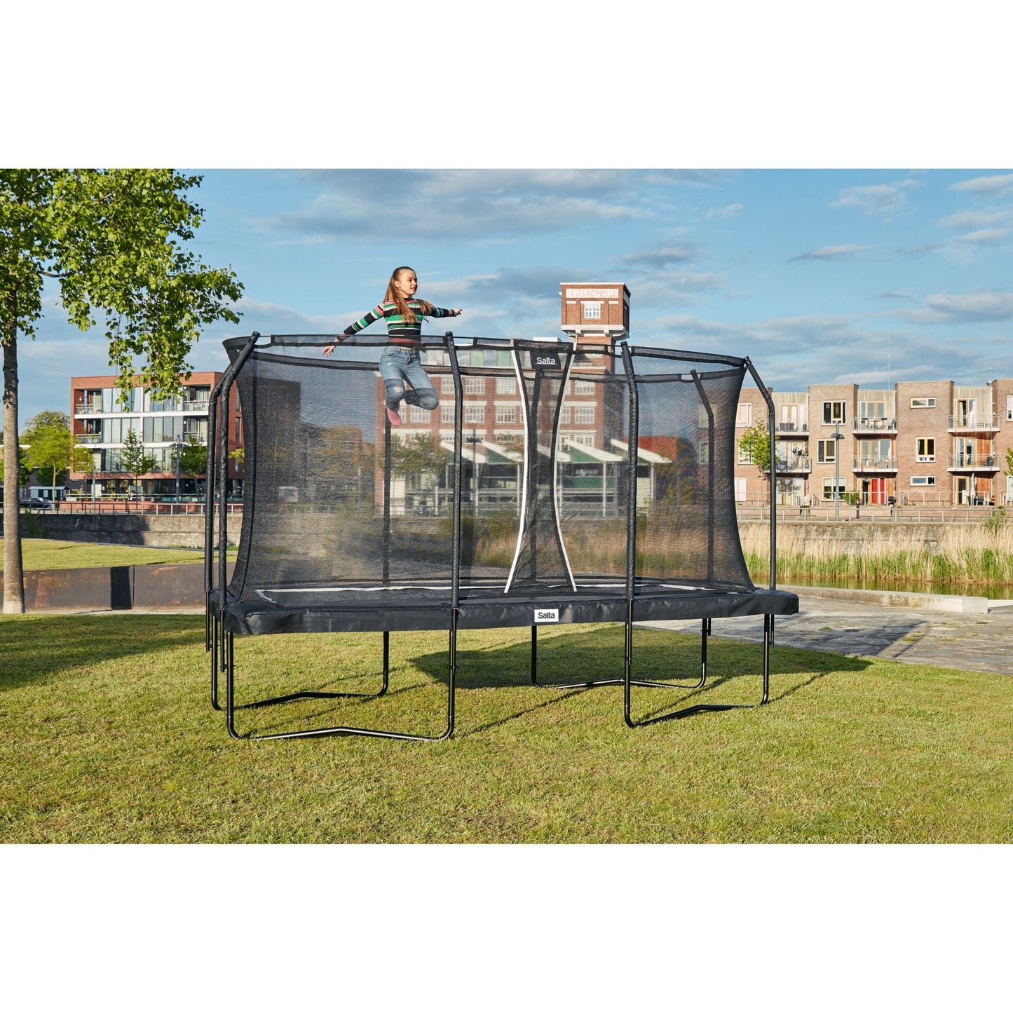 Salta Premium Black Edition Rectangular Trampoline With Enclosure