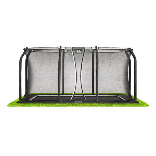 10ft x 7ft Salta Black Royal Baseground Rectangular Trampoline with Enclosure