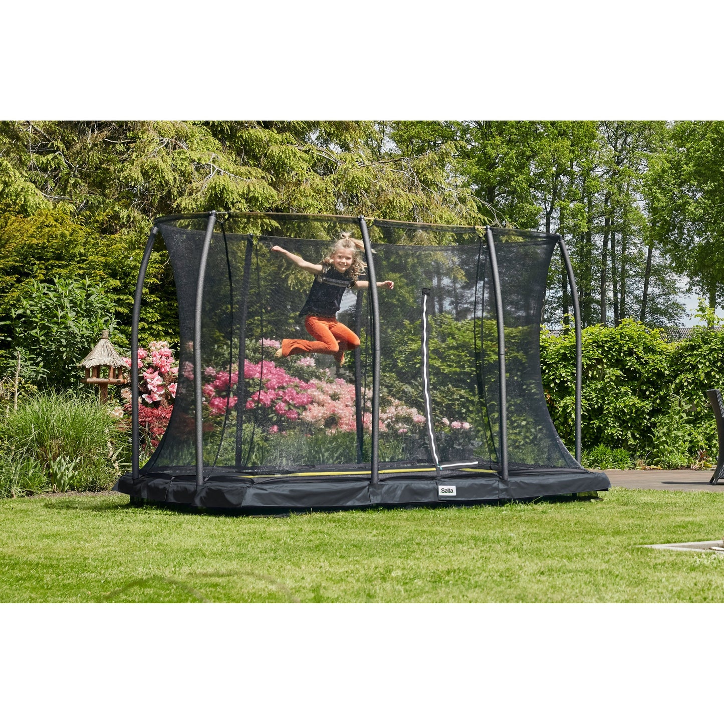 Salta Comfort Edition Inground Rectangular Trampoline With Enclosure