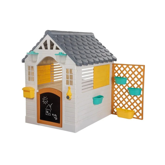 Dolu Deluxe Garden Playhouse with Fence – White