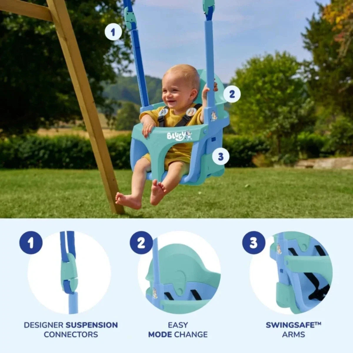 TP Forest Acorn Growable Swing Set with Bluey Quadpod