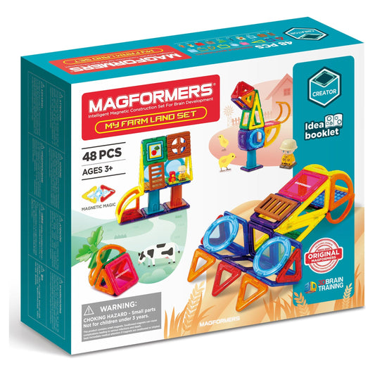 Magformers Construction Toy My Farm Land 48 Piece Set  front of box