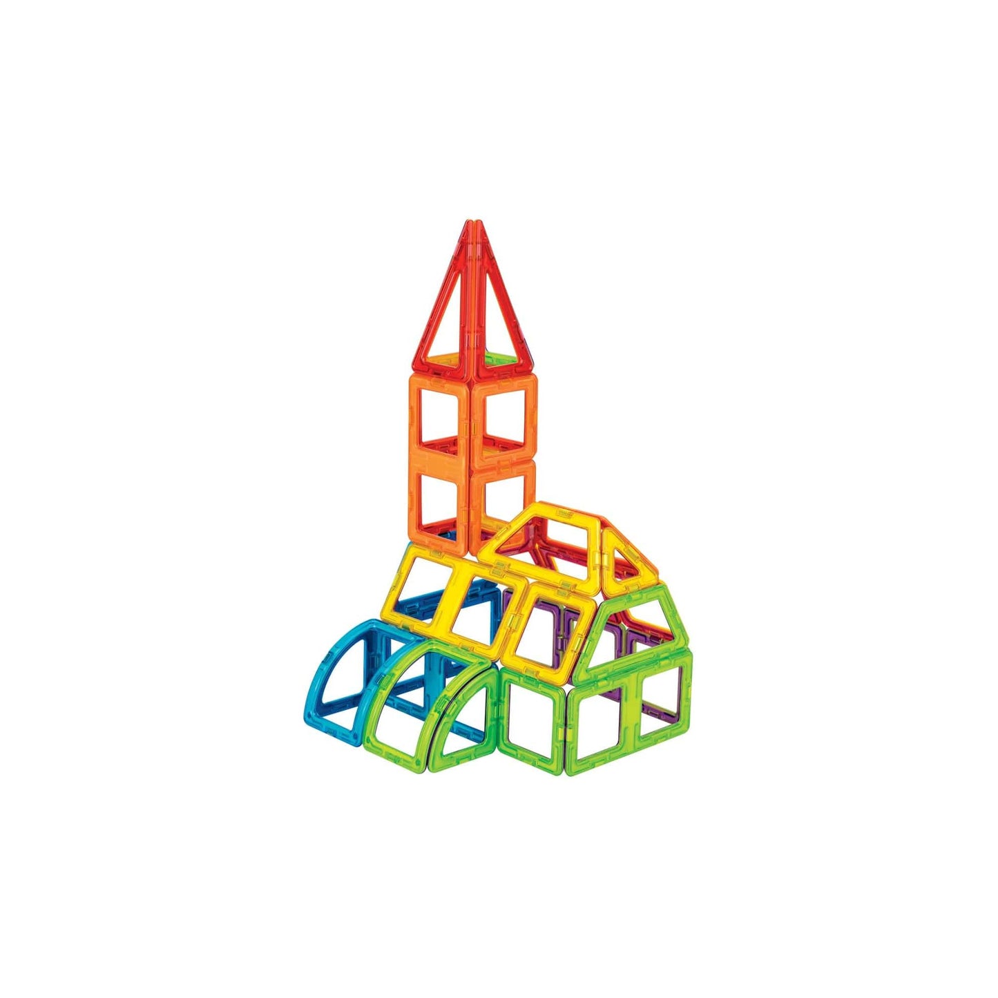 church shape made from Magformers Construction Toy 90 Piece Set + Storage Box