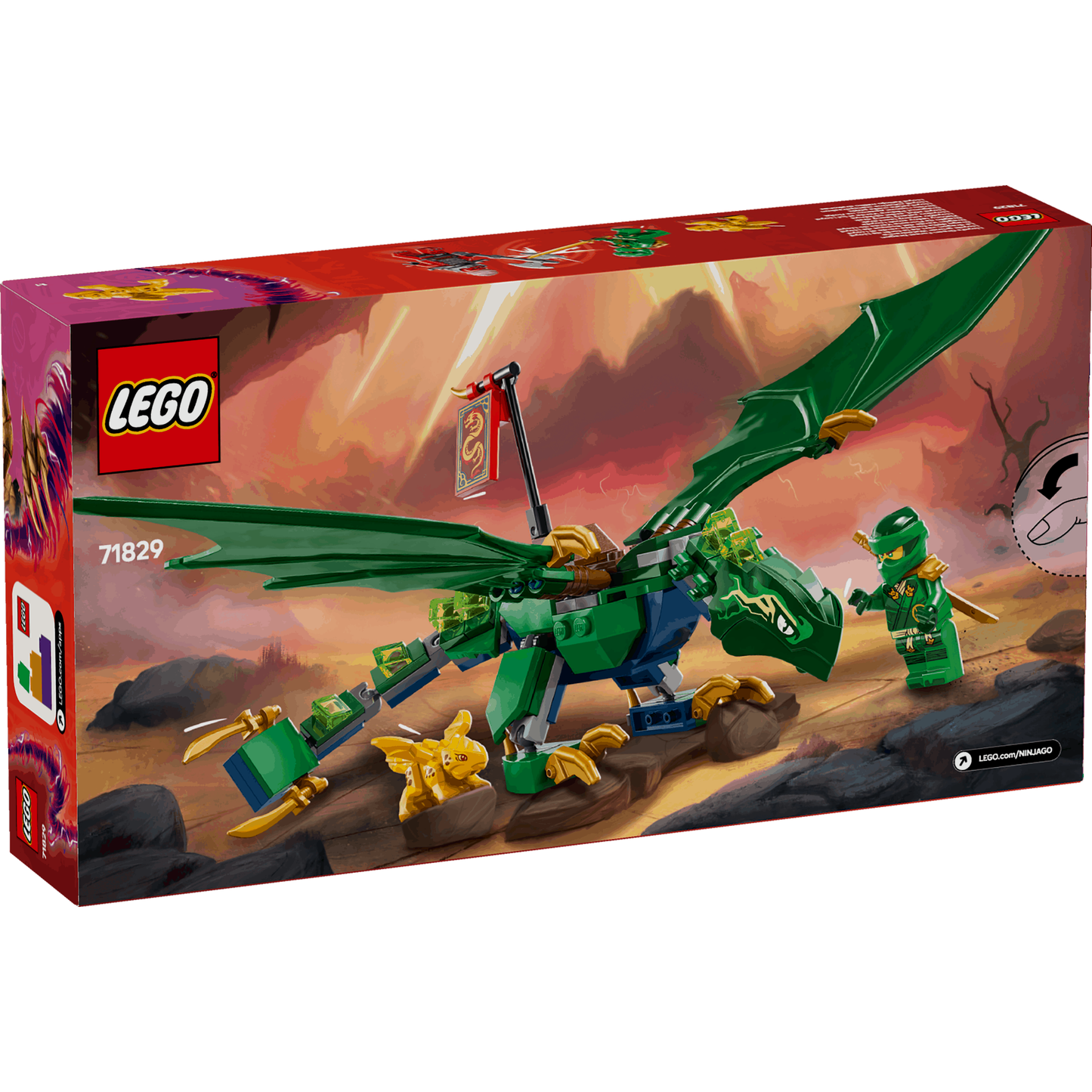 Lego Ninjago 71829 Lloyd's Green Forest Dragon Playset for Ages 6 & Up