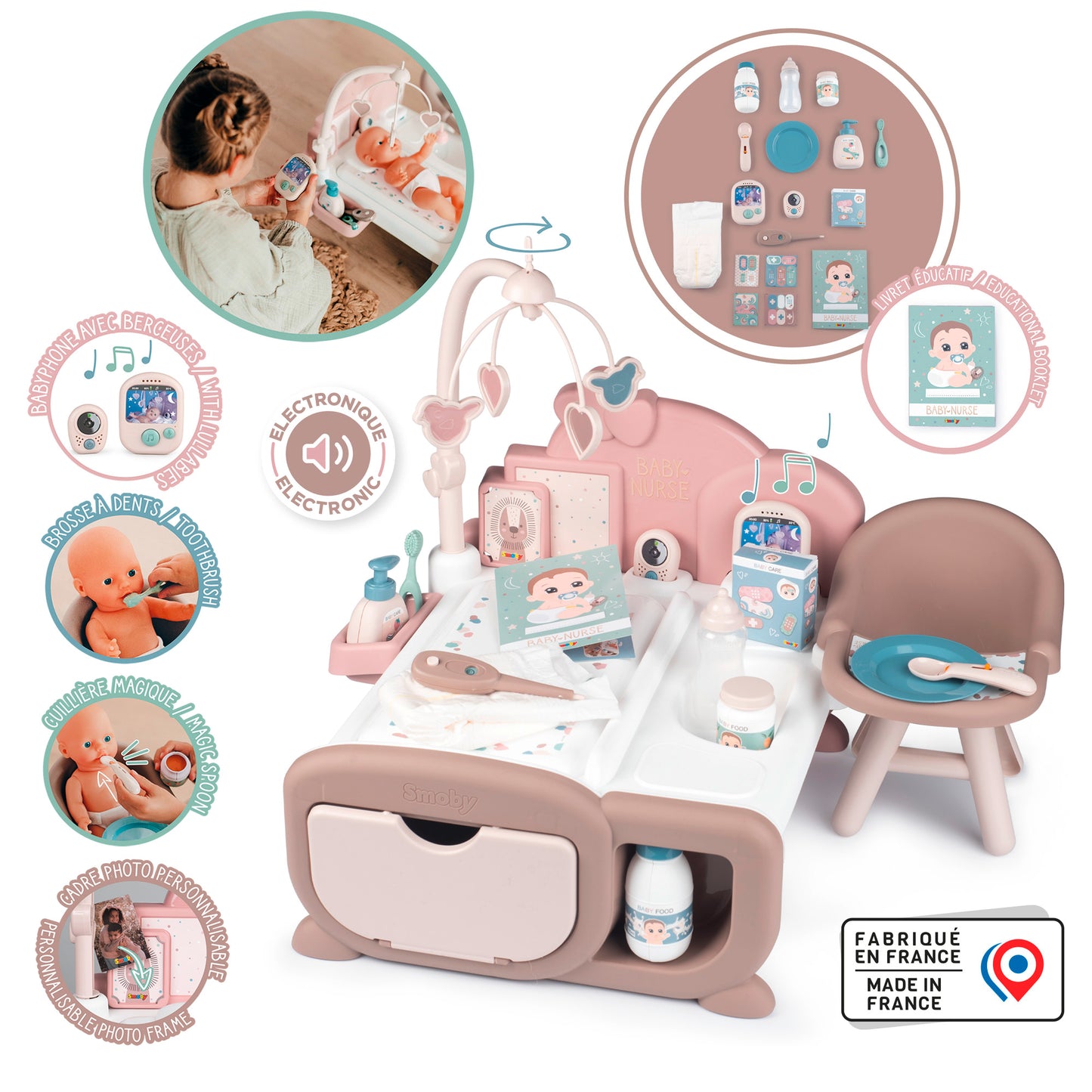 Smoby Baby Nurse 3 in 1 Nursery - 3 Years +