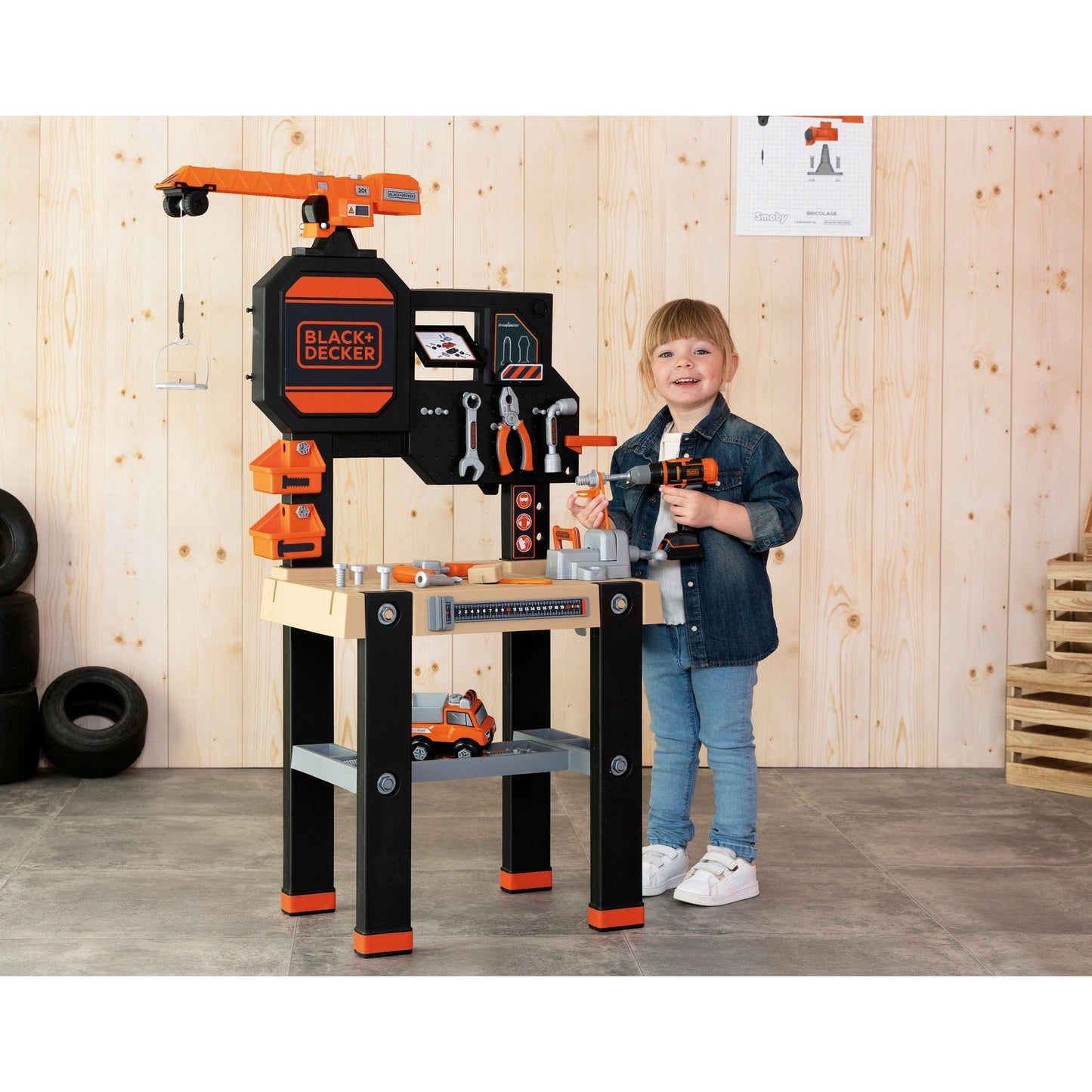 Smoby Black & Decker Bricolo Builder Workbench - The Online Toy Shop1