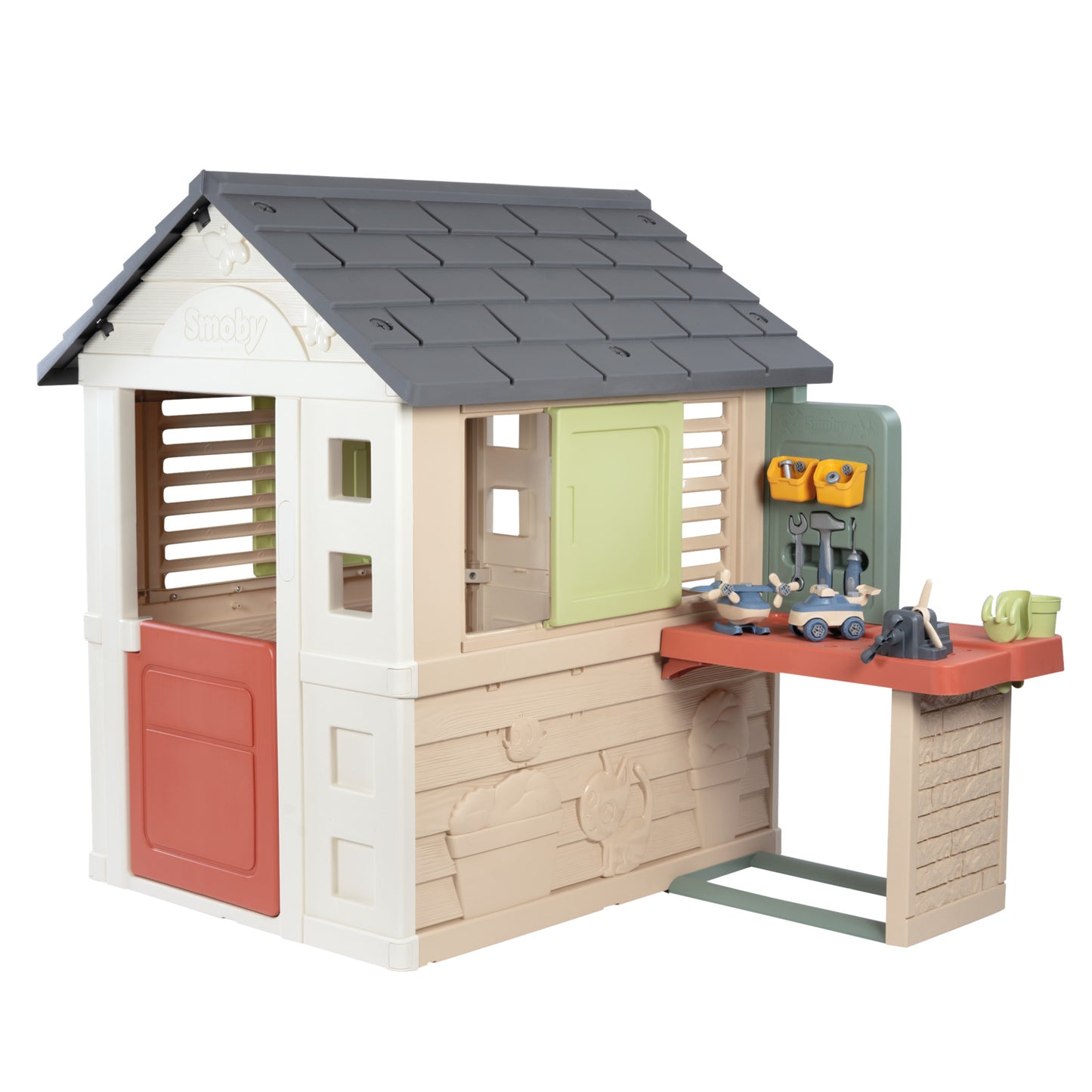 Smoby Life Nature Playhouse & Workshop