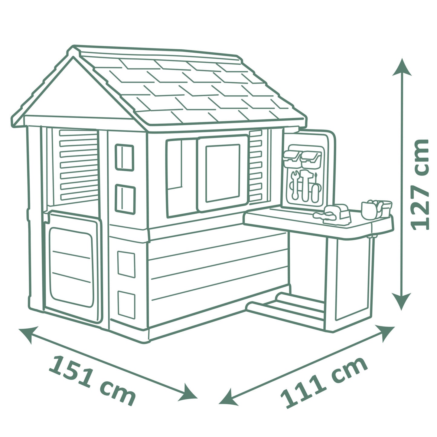 Smoby Life Nature Playhouse & Workshop