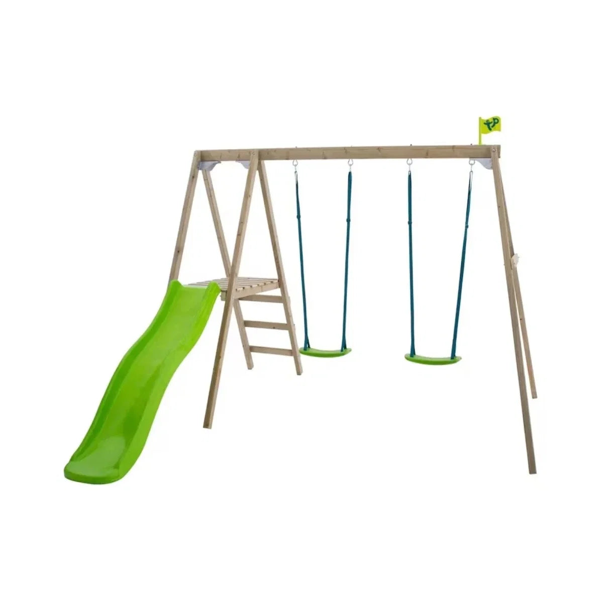 TP Forest Multiplay Wooden Double Swing Set & Slide