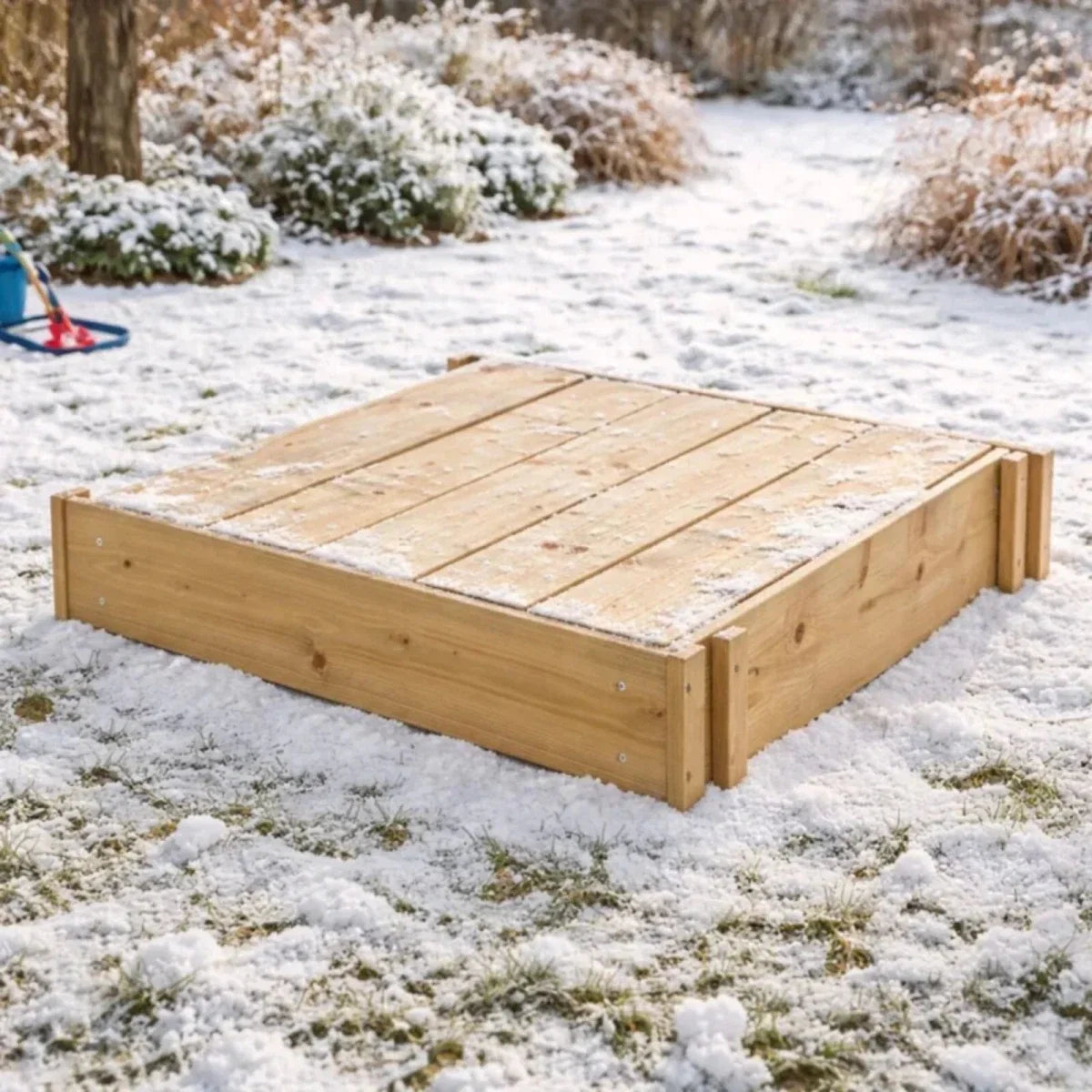 TP Wooden Lidded Sandpit