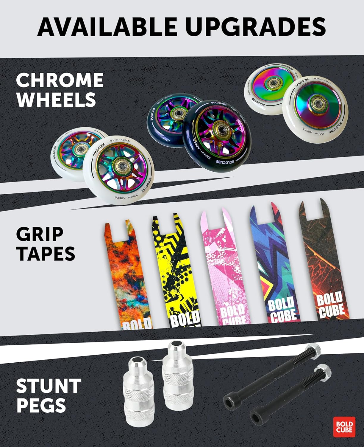 BOLDCUBE Purple - Deluxe Stunt Scooter