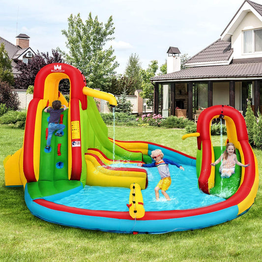 Bouncy Castle With Water Splash Pool & Slides