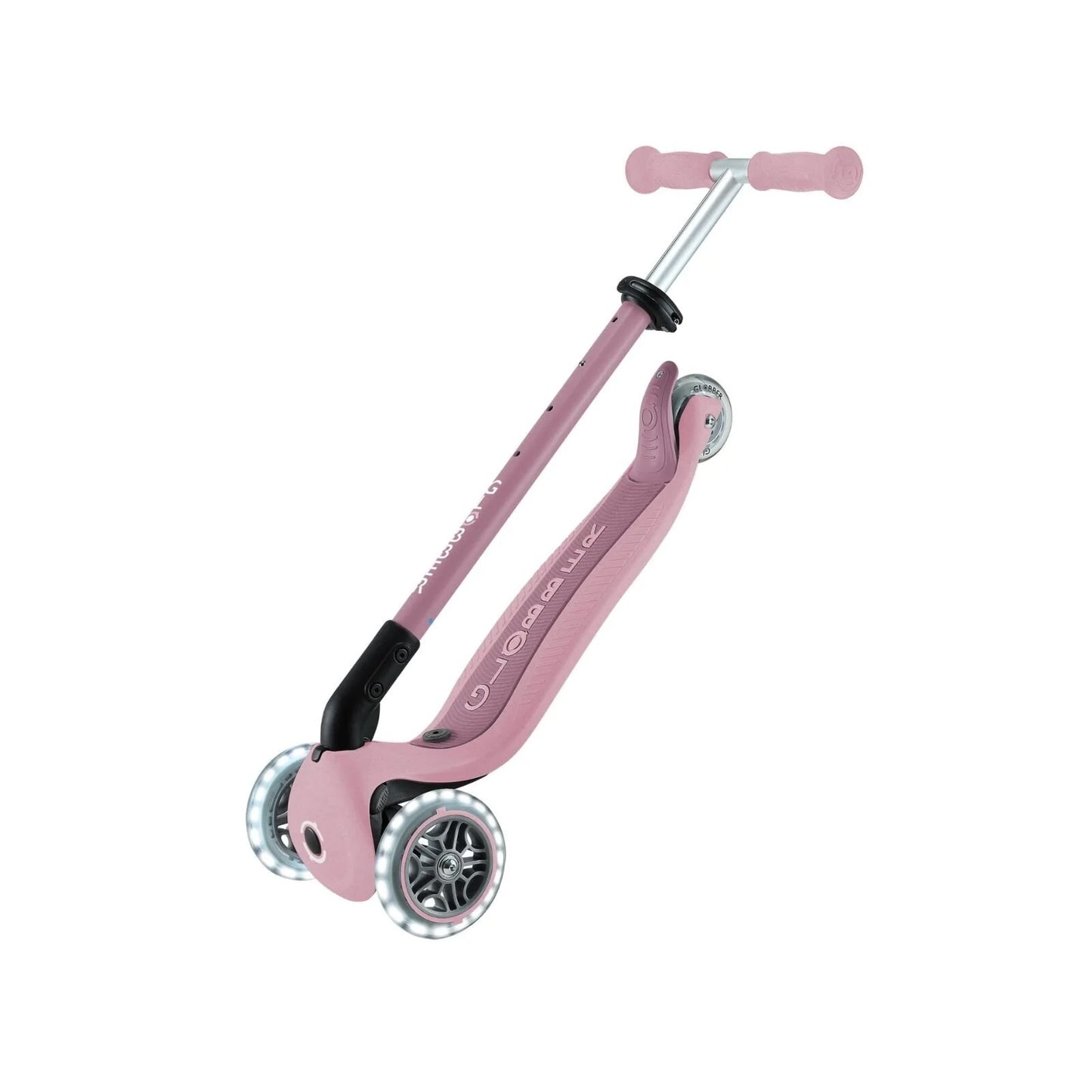 Globber Go Up Active Lights Eco Scooter - Berry