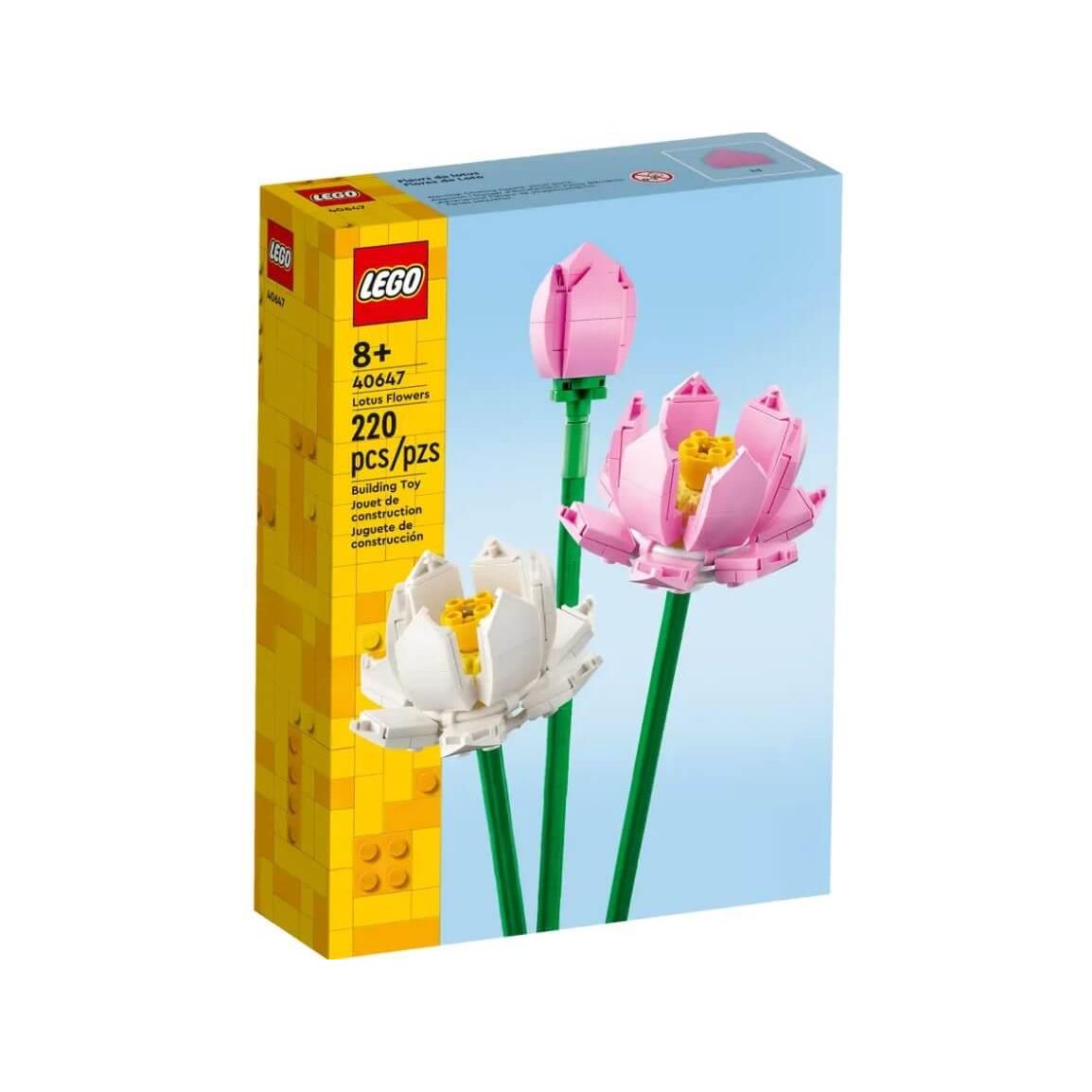 Lego Botanicals 40647 Lotus Flowers Building Toy Gift for Ages 8 & Up