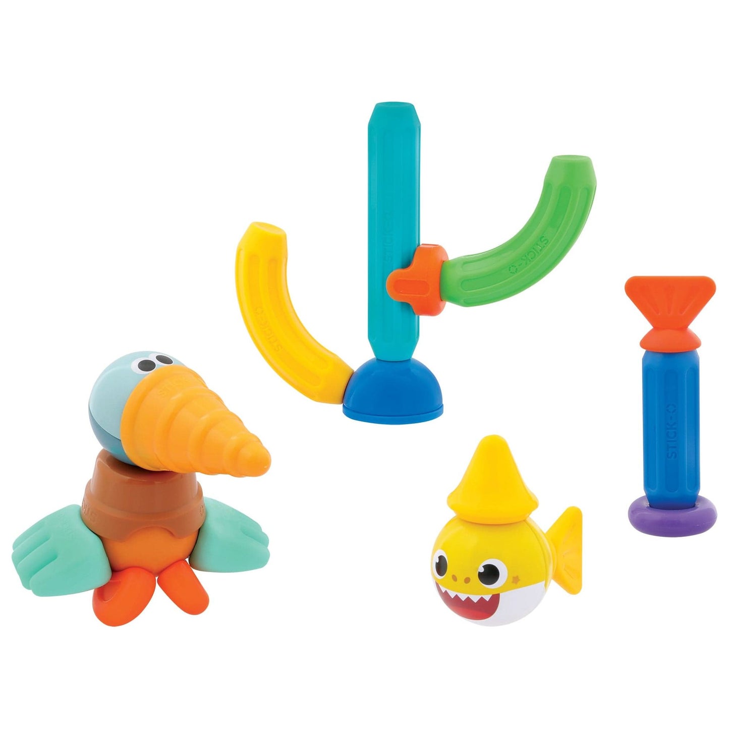 Magformers Stick-O Baby Shark Friends Set plants and models