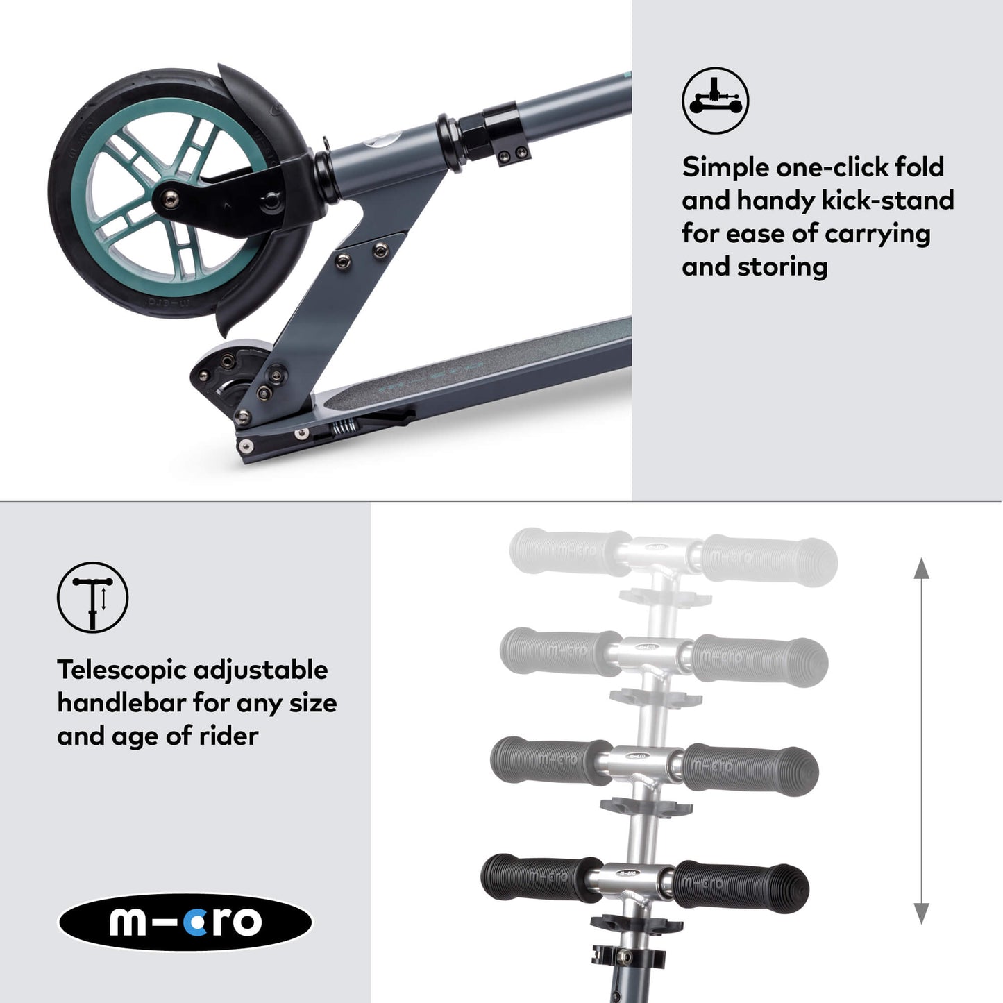 Micro Scooter Classic Grey