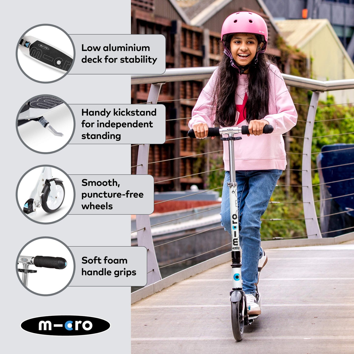 Micro Scooter Classic White