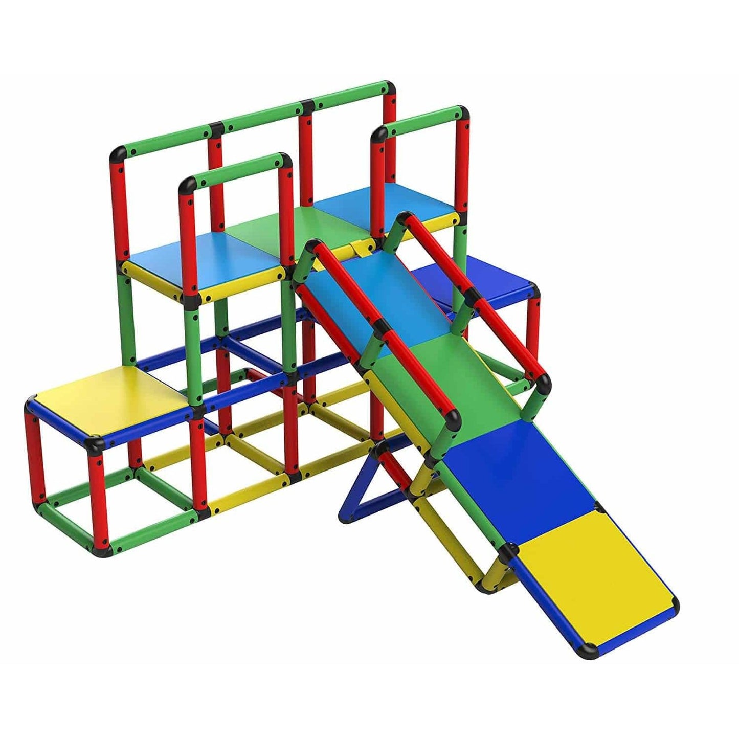 Funphix 467-Piece All-in-1 Climbing Frame Kit - STEM Toy for Kids - Build Climbing Frames, Cars & More!