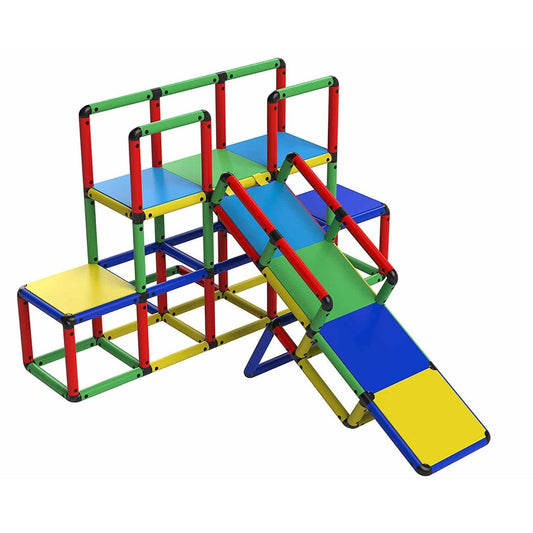 Funphix 467-Piece All-in-1 Climbing Frame Kit - STEM Toy for Kids - Build Climbing Frames, Cars & More!