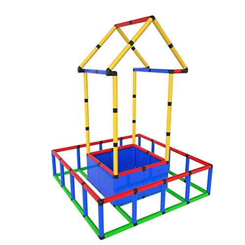 Funphix 467-Piece All-in-1 Climbing Frame Kit - STEM Toy for Kids - Build Climbing Frames, Cars & More!