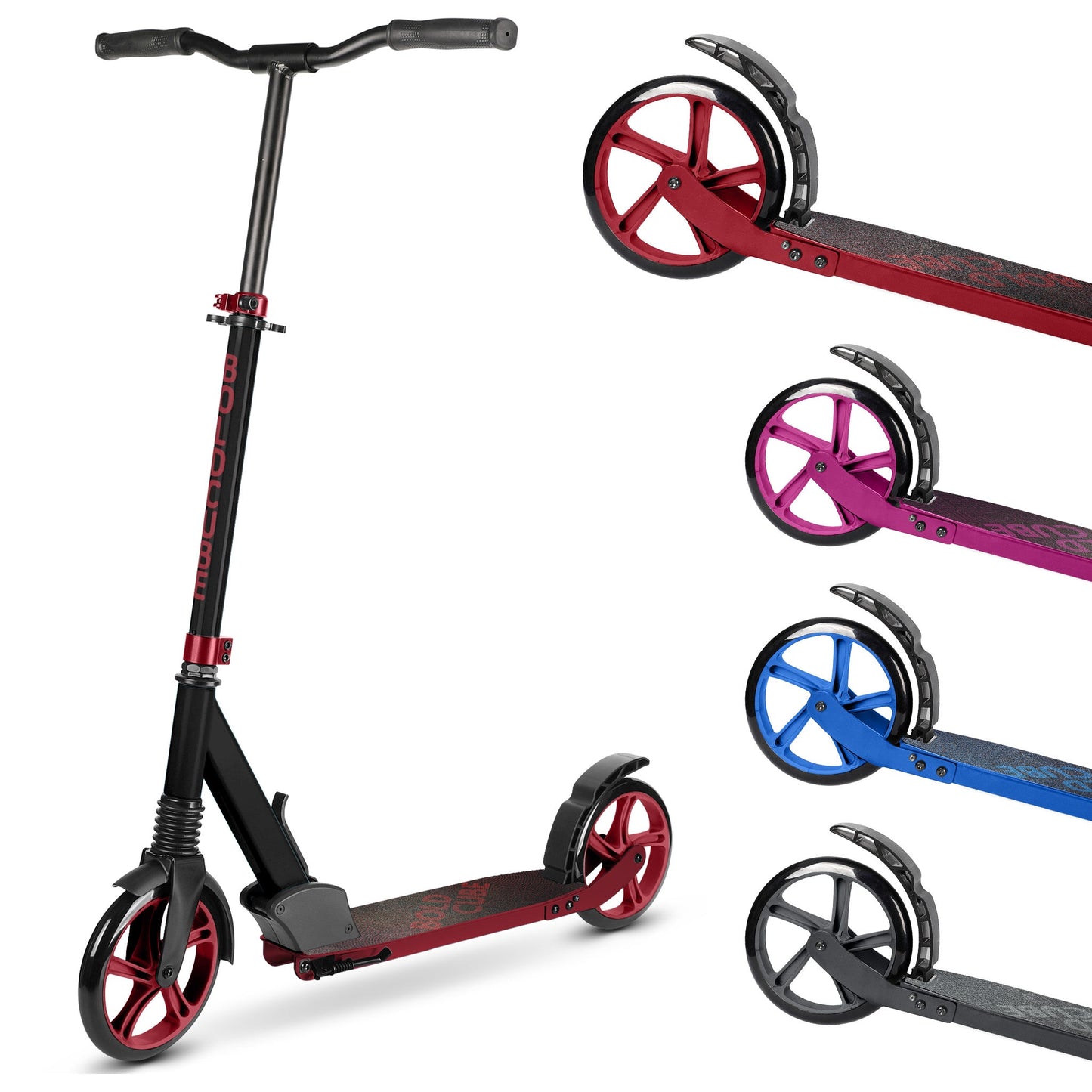 BOLDCUBE Burgundy - Big 2 Wheel Scooter