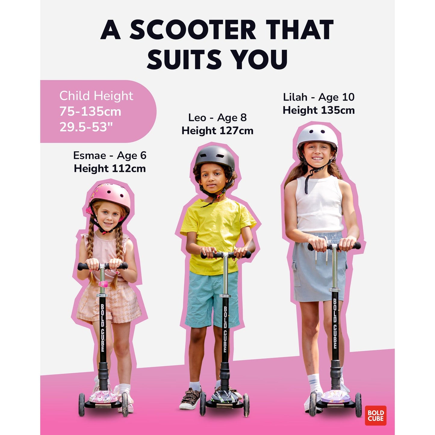BOLDCUBE Kitty Love - Big 3 Wheel Scooter