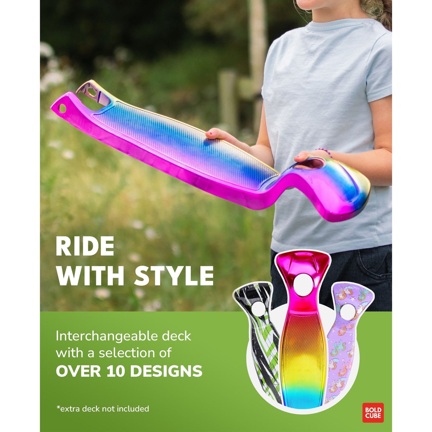BOLDCUBE Swift Green - Big 3 Wheel Scooter