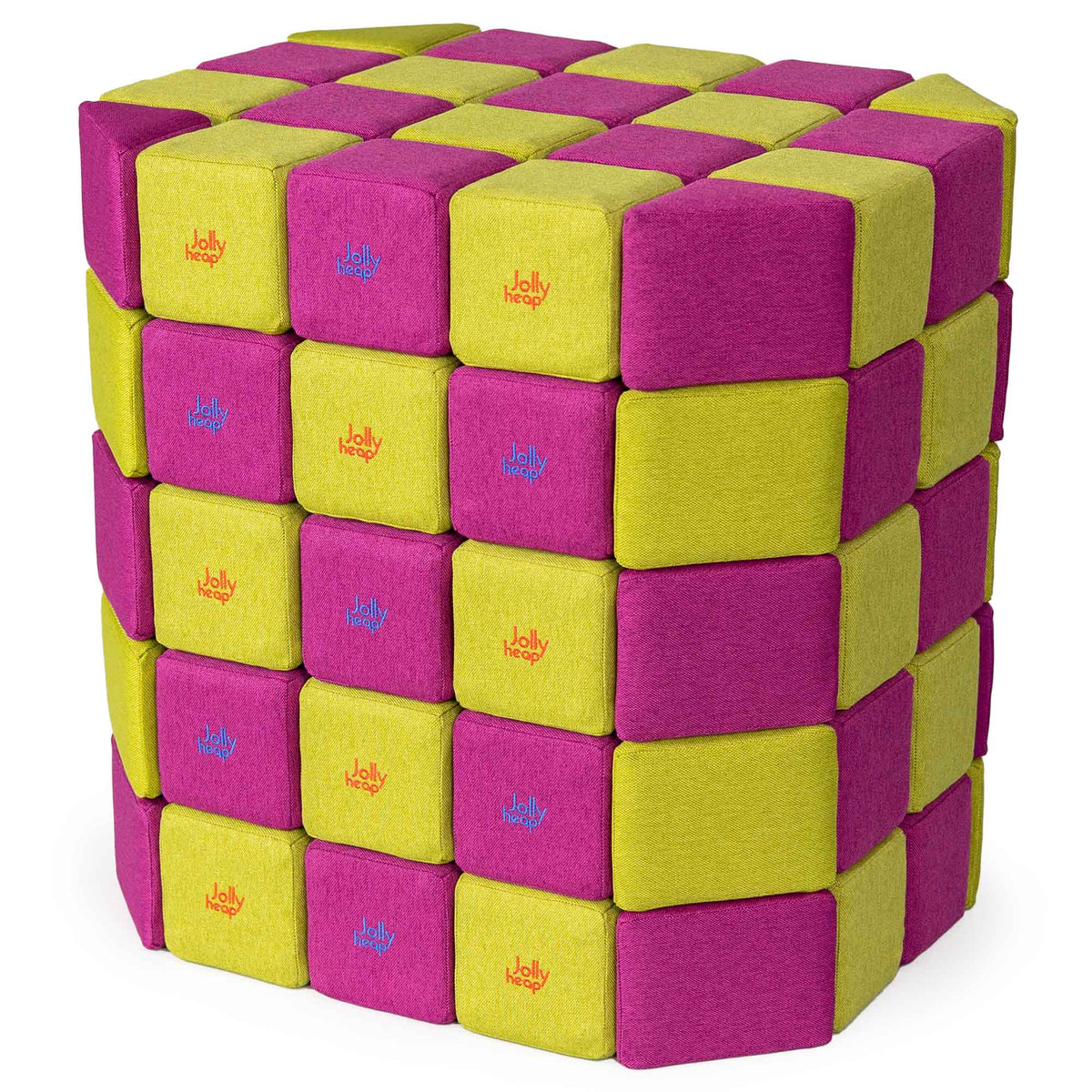 JollyHeap Soft Magnetic Building Blocks - Basic Set (100 Blocks)