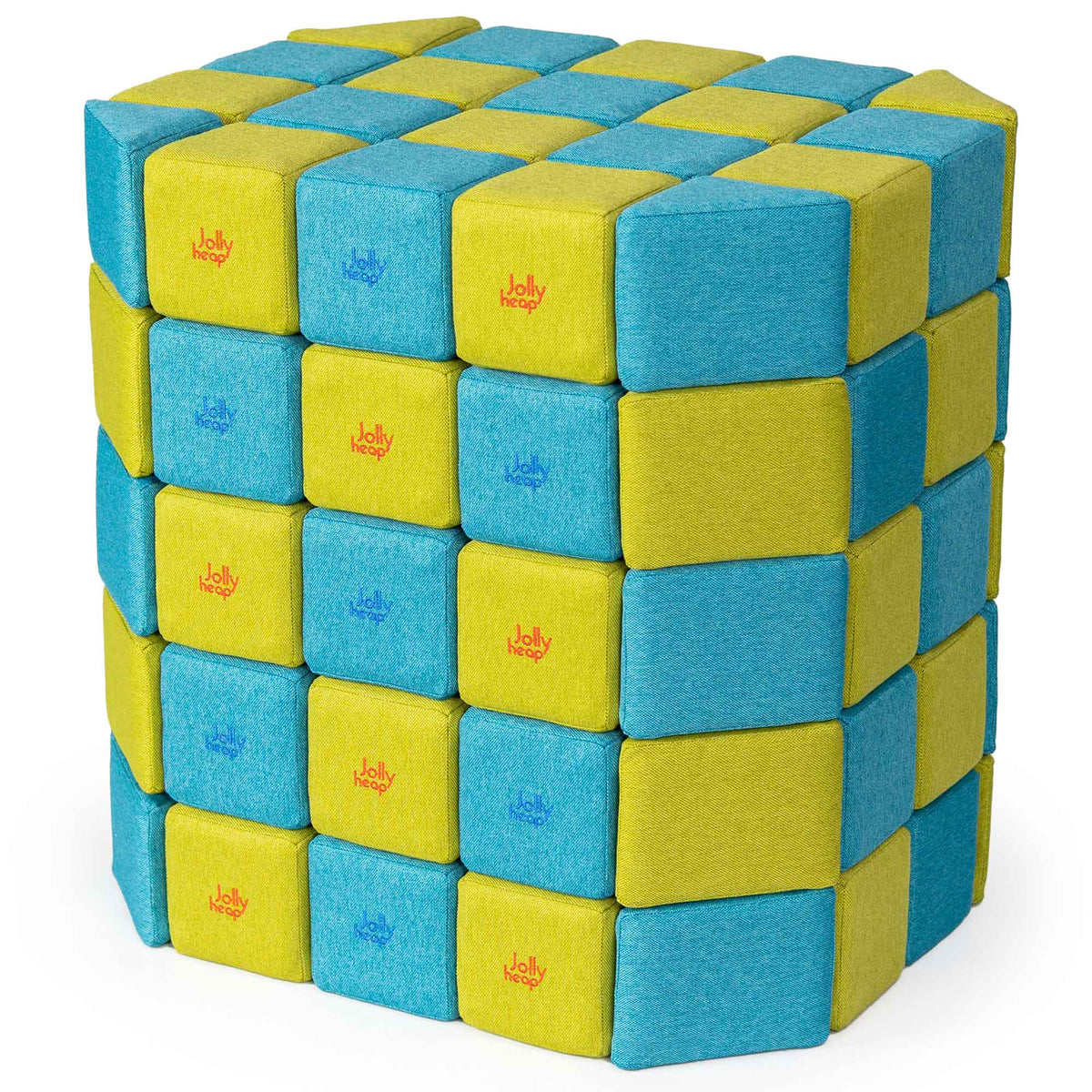 JollyHeap Soft Magnetic Building Blocks - Basic Set (100 Blocks)