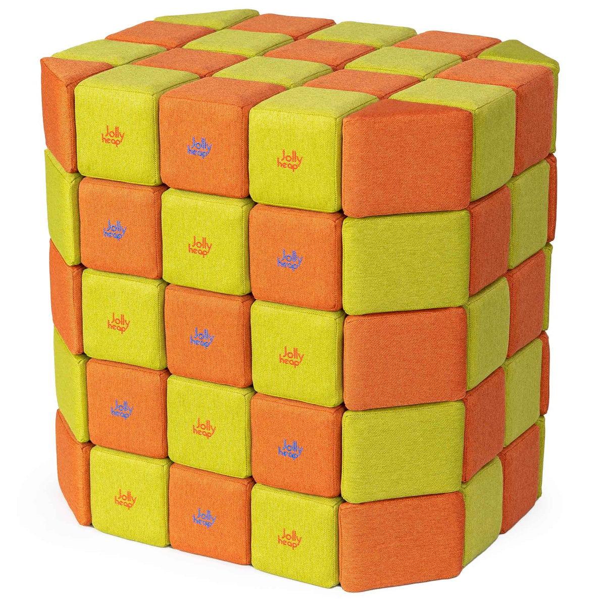 JollyHeap Soft Magnetic Building Blocks - Basic Set (100 Blocks)