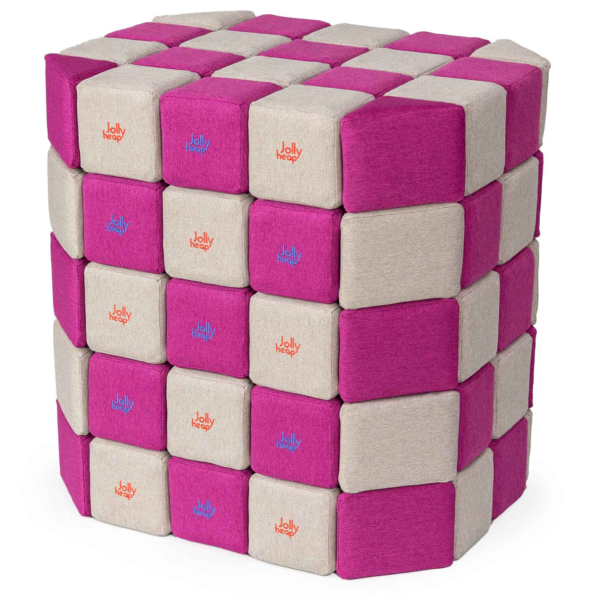 JollyHeap Soft Magnetic Building Blocks - Basic Set (100 Blocks)
