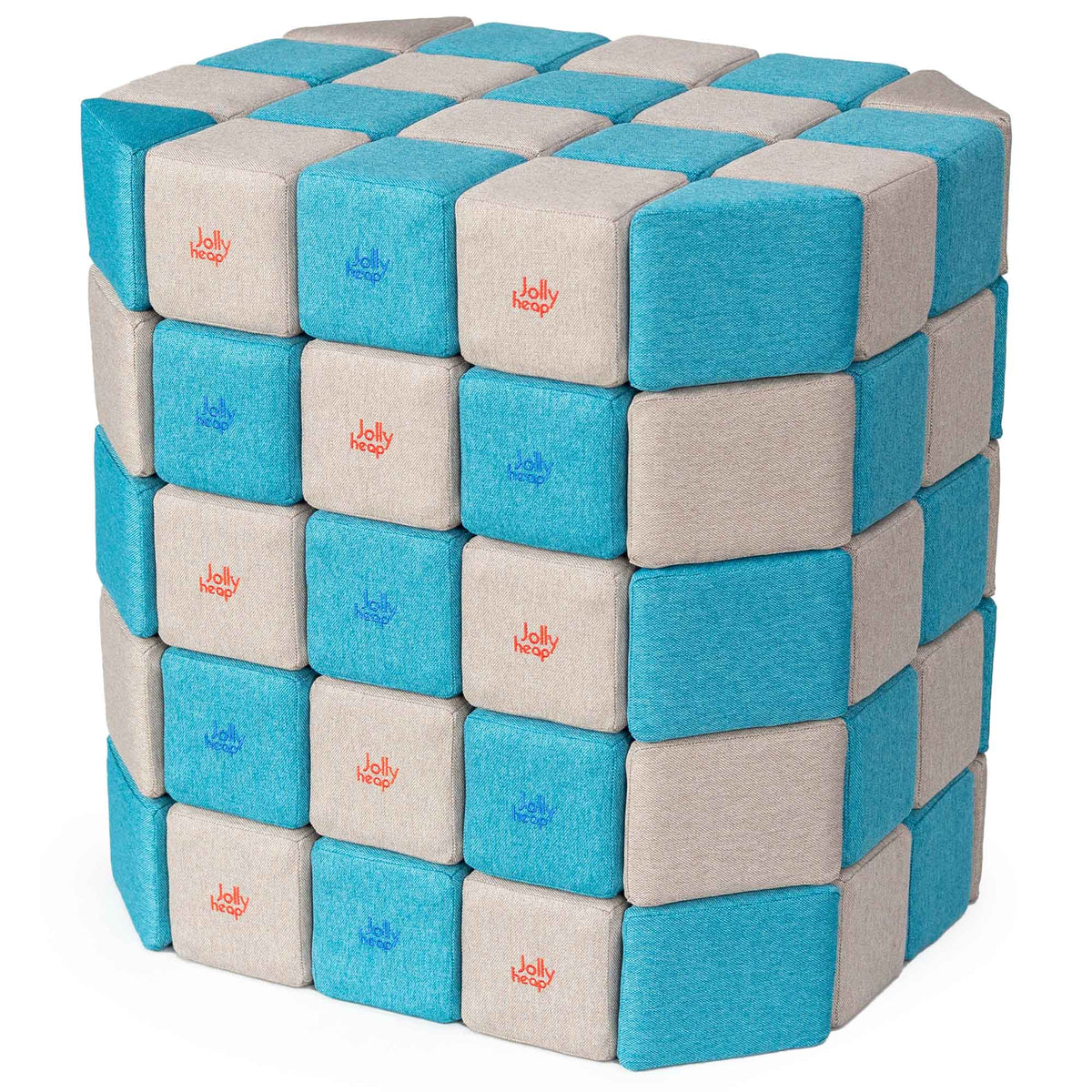 JollyHeap Soft Magnetic Building Blocks - Basic Set (100 Blocks)